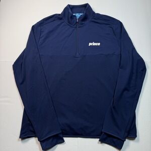 Prince Pickleball Pullover Mens 2XL Navy Quarter Zip Performance Pockets Sport